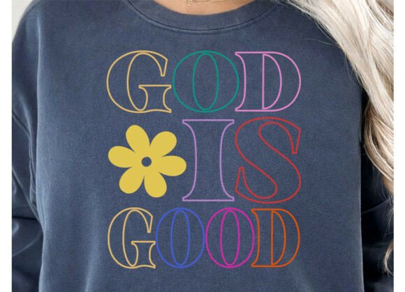 Doodle God is Good PNG: Preppy Retro T-Shirt Designs