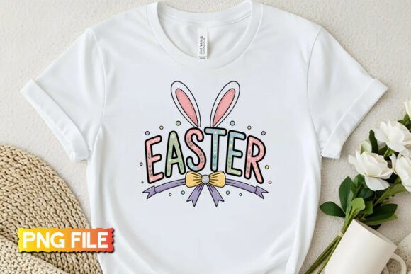 Easter with Bunny Ears PNG: T-Shirt Designs for Real Publishing