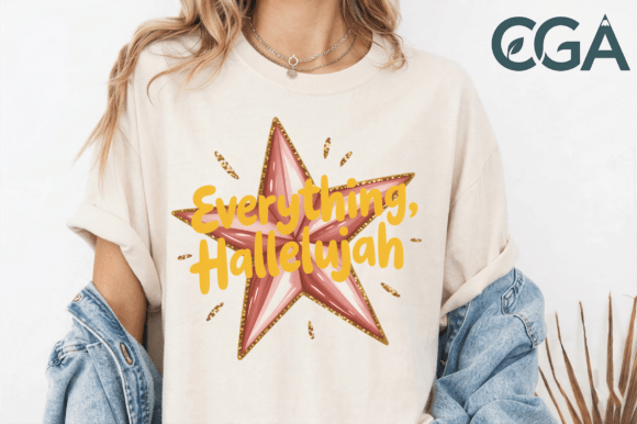 Everything Hallelujah Pink Star PNG