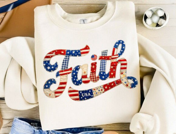 Faith USA Patriotic PNG for T-Shirt Designs