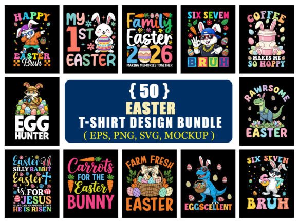 Fun Easter T-Shirt Designs Bundle