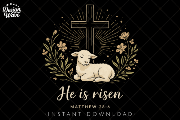 He is Risen Bible Verse PNG for T-Shirt Designs