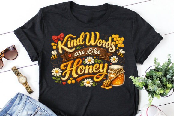 Kind Words Are Like Honey Sublimation for T-Shirt Designs