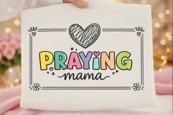 Praying Mama Mom Png T-Shirt Design