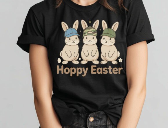 Retro Hoppy Easter SVG PNG, Camo Bunny