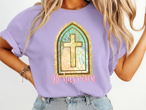 Stained Glass Brushstroke T-Shirt Design